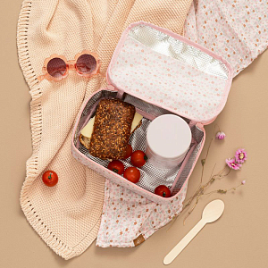 Термосумка Fresk "Цветочная Лужайка", молочная, большая